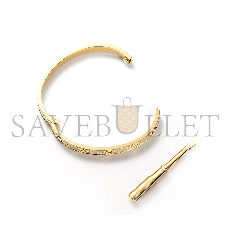Ca*t1er love bracelet medium model paved n6736817
